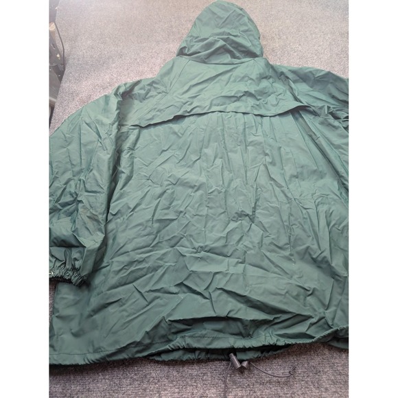 Columbia Jacket Mens 2XL Green Hooded Rain Parka Drawstring Outdoors Coat - Picture 12 of 12